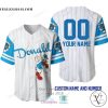 Donald Duck Personalized Blue White Baseball Jersey Shirt
