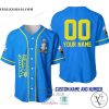 Donald Duck Personalized Full Blue Baseball Jersey Shirt