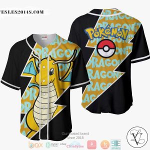 Dragonite Pokemon Baseball Jersey Shirt