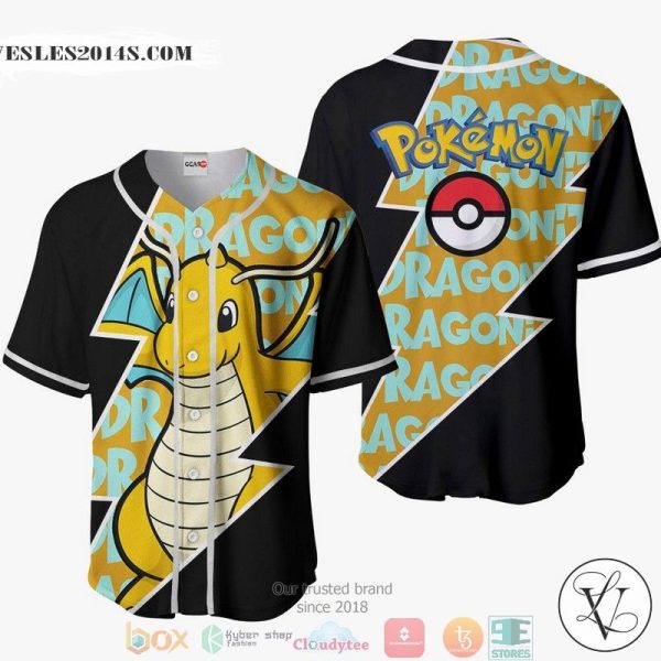 Dragonite Pokemon Baseball Jersey Shirt