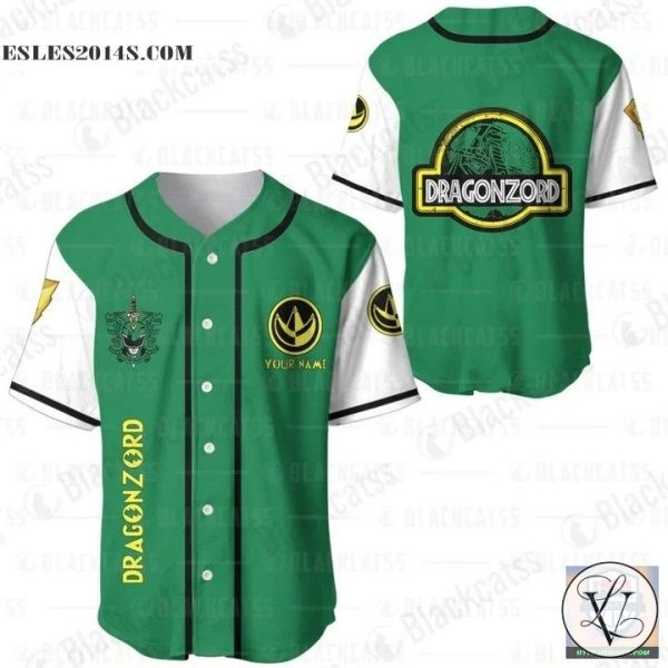Dragonzord Mighty Morphin Power Rangers Baseball Jersey Shirt