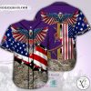 Eagle United States Flag Crown Royal camo Baseball Jersey