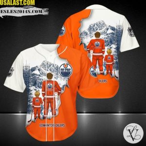 Edmonton Oilers Father And Son Team Baseball Jersey Shirt