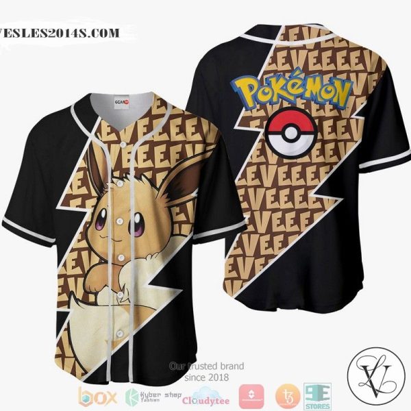 Eevee Pokemon Baseball Jersey Shirt