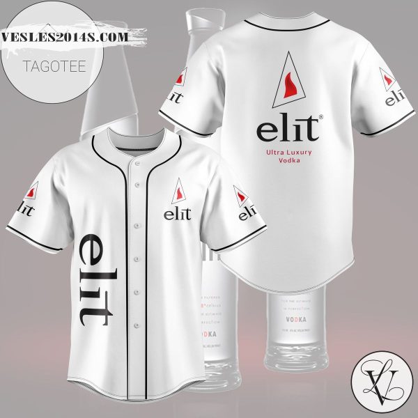 Elit Ultra Luxury Vodka Baseball Jersey – White
