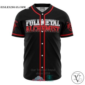 Elric Full Metal Alchemist Baseball Jersey