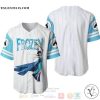 Elsa Princess Frozen All Over Print Pinstripe White Baseball jersey