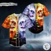 Enemy Fire Skull Baseball Jersey