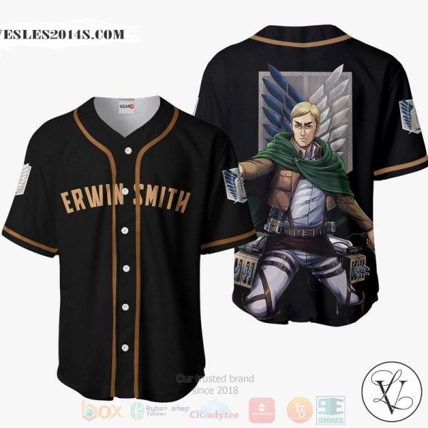 Erwin Smith Attack On Titan Anime Baseball Jersey