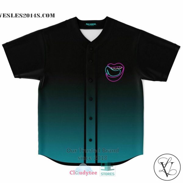 Falling In Reserve Lips black Baseball Jersey