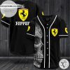 Ferrari Skull Bourbon Baseball Jersey – Black
