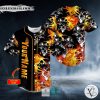 Fire Motorcycle Helmet Skull Custom Baseball Jersey