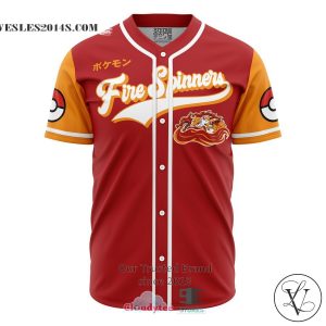 Fire Spinners Pokemon Baseball Jersey