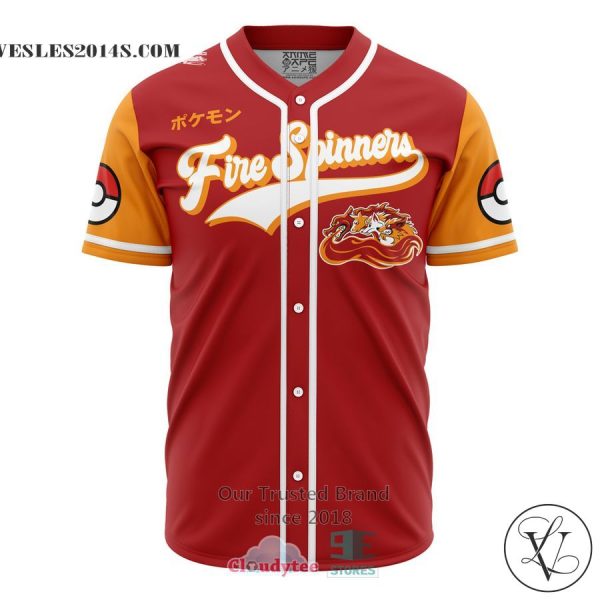 Fire Spinners Pokemon Baseball Jersey