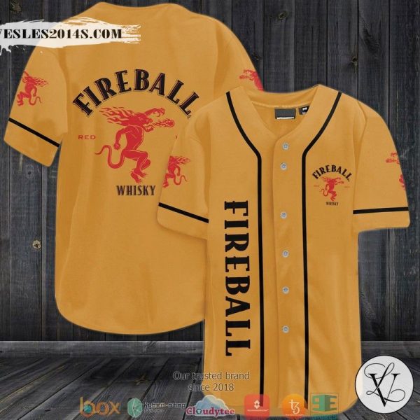 Fireball Cinnamon Whisky Baseball Jersey Shirt