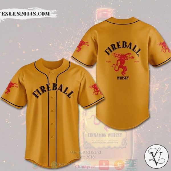 Fireball Cinnamon Whisky Baseball Jersey gSP