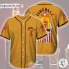 Fireball Whisky Skull United States Flag orange Baseball Jersey