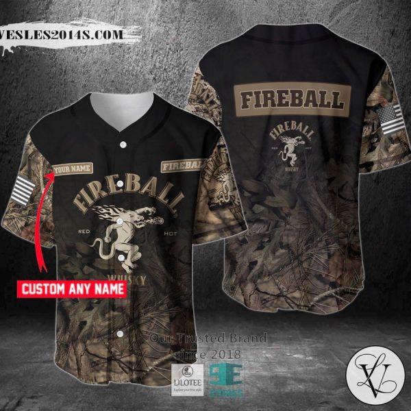 Fireball Whisky Your Name Hunting Baseball Jersey