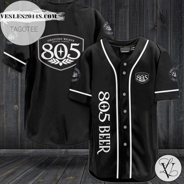 Firestone Walker 805 Beer Baseball Jersey – Black