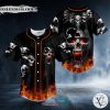 Five Fire Skull Baseball Jersey
