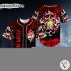 Flame Cracked Triple Skull Custom Baseball Jersey