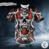 Flaming Battle Dragon Skull Baseball Jersey