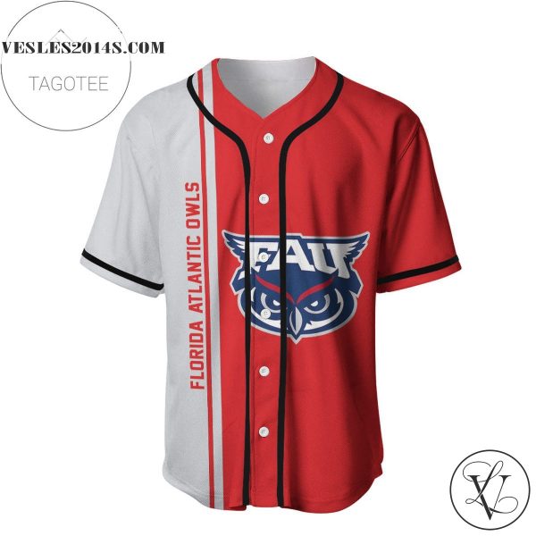Florida Atlantic Owls Baseball Jersey Half Style – NCAA