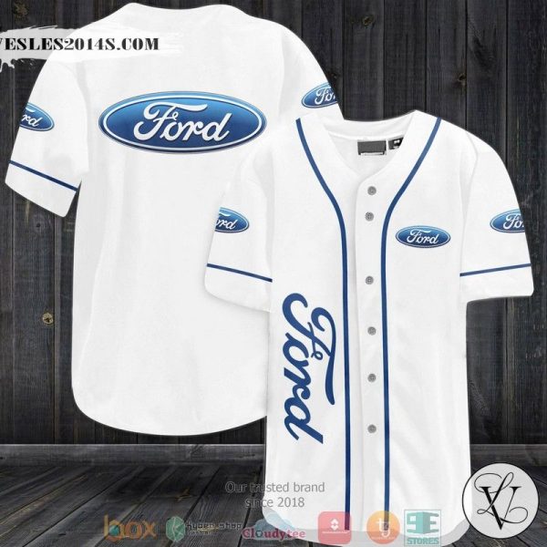 Ford White Baseball Jersey