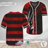 Freddy Krueger Horror Movie Halloween Baseball Jersey