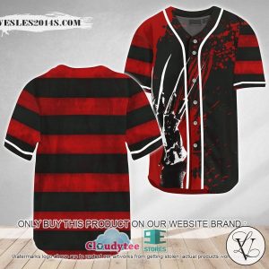 Freddy Krueger Horror Movie Halloween Baseball Jersey