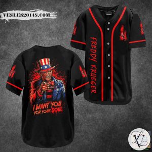 Freddy Krueger I Want You For Your Soul Baseball Jersey