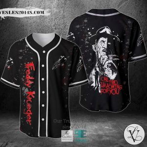 Freddy Krueger One Two I M Coming To You Baseball Jersey