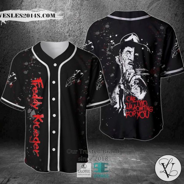 Freddy Krueger One Two I M Coming To You Baseball Jersey