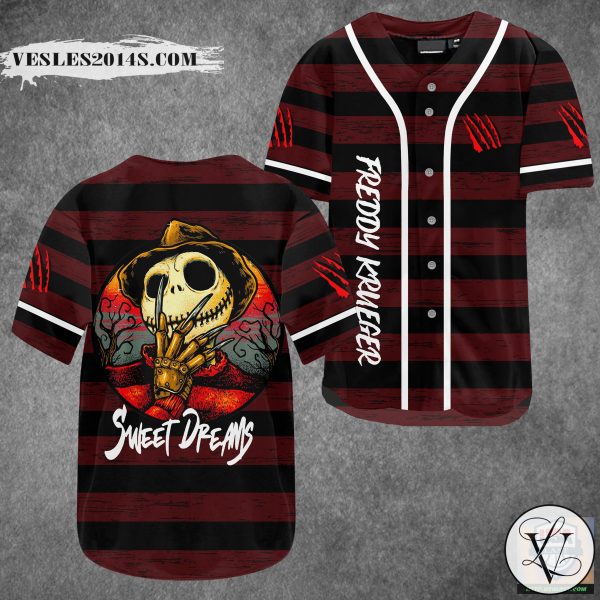 Freddy Krueger Sweet Dreams Baseball Jersey