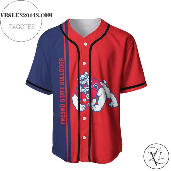 Fresno State Bulldogs Baseball Jersey Half Style – NCAA