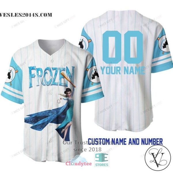 Frozen Elsa Personalized Baseball Jersey Shirt