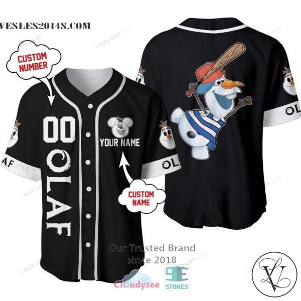Frozen Olaf Personalized Baseball Jersey Shirt