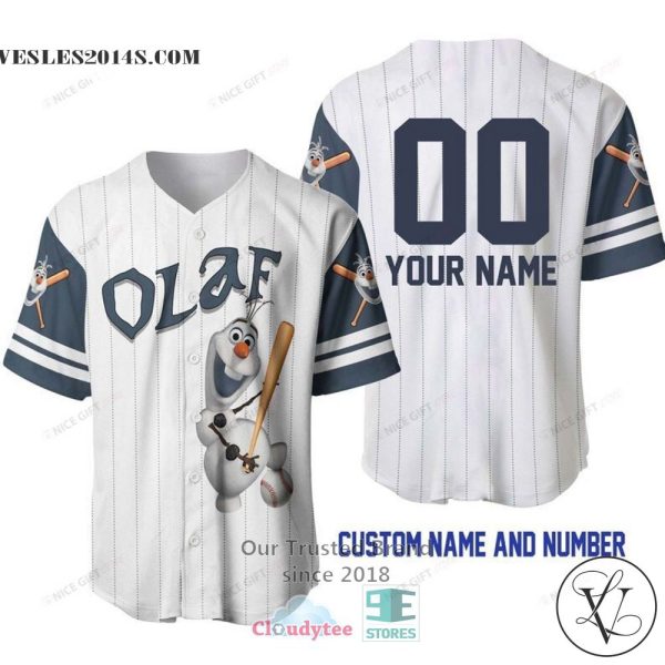 Frozen Olaf Style Personalized Baseball Jersey Shirt