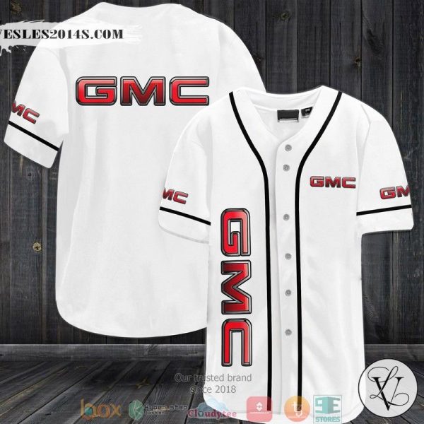GMC  White Baseball Jersey