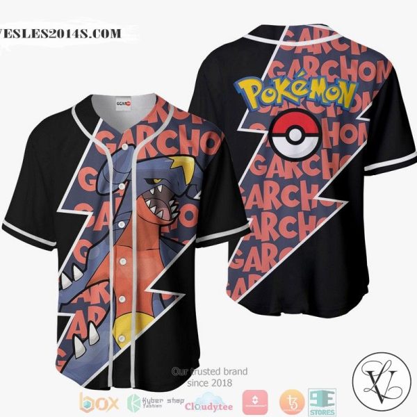 Garchomp Pokemon Baseball Jersey Shirt