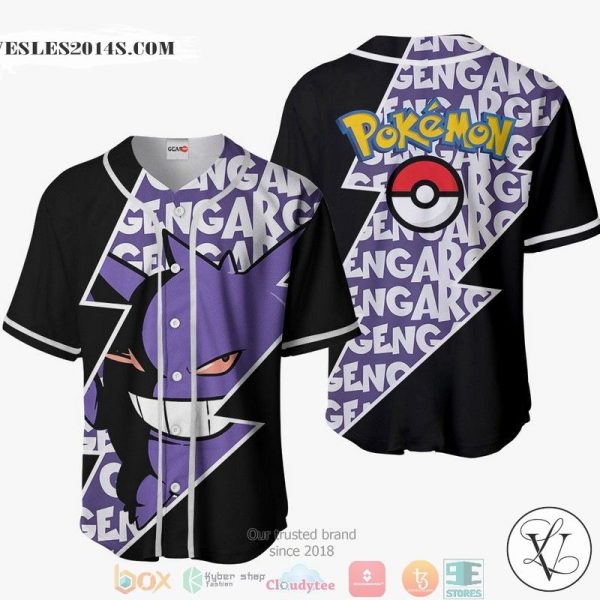 Gengar Pokemon Baseball Jersey Shirt
