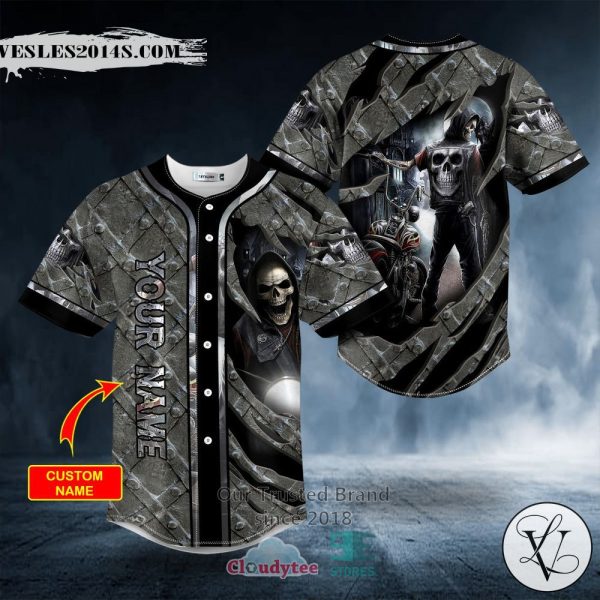 Ghost Rider Skull Custom Baseball Jersey