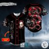 Glam Red Of Snake Skull Custom Baseball Jersey