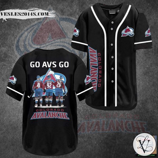 Go AVS Go Colorado Avalanche Baseball Jersey Shirt