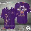 God First Family Second Then Crown Royal purple Baseball Jersey ao8