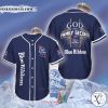 God First Family Second Then Pabst Blue Ribbon blue Baseball Jersey