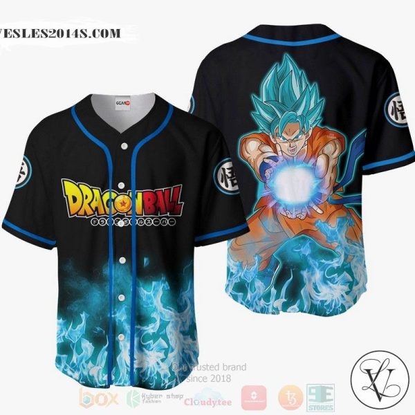 Goku Blue Dragon Ball Anime Baseball Jersey