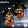 Gold Anubis Skull Baseball Jersey