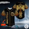 Gold Dragon Swords Viking Tattoo Custom Baseball Jersey