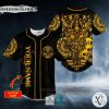 Gold Old Warriors Norse Battle Tattoo Custom Baseball Jersey
